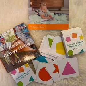 Lovevery Reach for the Stars Matching Cards and Adela Comes Home Book